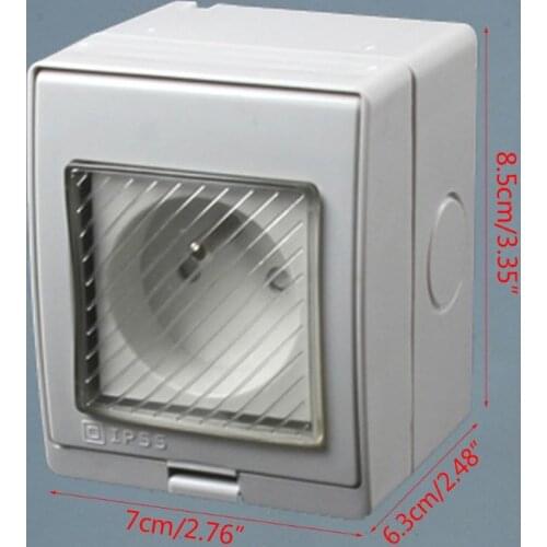 1pc Universal Waterproof Wall Socket Anti-UV Surface Mount Germany France Outlet Dropshipping