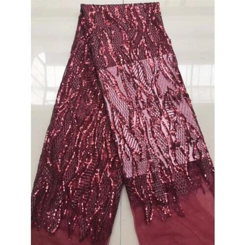 Top quality BZL-8.1516 french lace fabric african lace fabric with sequins embroidery mesh tulle fabric