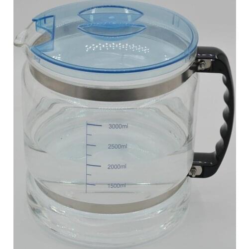 High temperature resistant glass bucket high transparent 4 liter of distilled water machine glass jar for water distiller parts