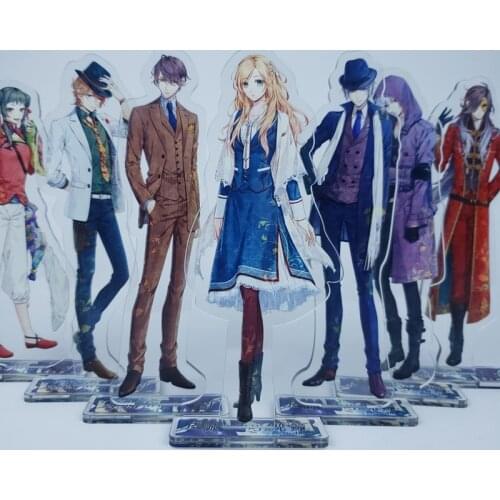 Piofiore no Banshou Japanese Hot Game Anime Stand Figure Model Dante Falzone Gilbert Desktop Decor Collection Holiday Gifts