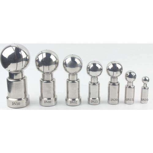 1/4" 3/8" 1/2" 3/4" 1" 1-1/4" 2" BSP Female Rotary Spraying Cleaning Canister 304 316 Stainless Steel For CIP Tank Homebrew Beer