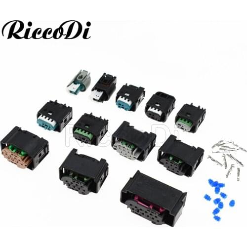 1SET 2/3/4/6/8/12Pin Tyco AMP 0.6mm Series Way Sealed Waterproof Female Connector for BMW Hyundai