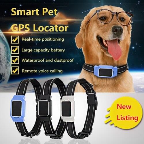 1Pcs New Pet GPS Tracker IP67 Waterproof Adjustable Voice Calls Dog Collar Cat Tracking Collar Anti-Lost Dog Tracking Locator