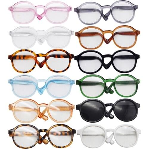 10Pcs/Lot Random 10pcs Glasses of Different Colors for 1/6 Blythes and 15cm 20cm Plush EXO Dolls Toy Accessories free shipping