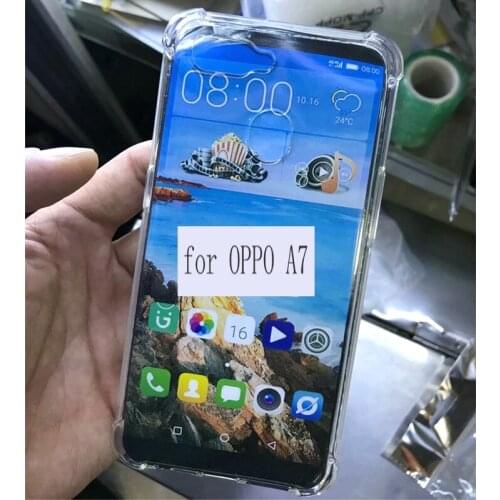 10pcs Air Cushion Phone Case for OPPO A7 Ultra Clear Transparent Soft TPU Back Cover