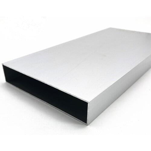 100mm*20mm*1mm square tube aluminum alloy hollow pipe rectangle straight duct vessel 100/200/300/400/500/550mm length