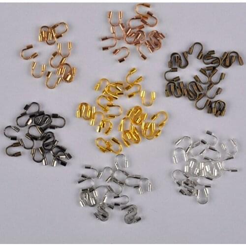 2000Pcs 4.5x4mm Wire Protectors Wire Guard Guardian Protectors loops U Shape Accessories Clasps Connector For Jewelry Making