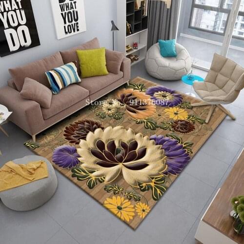 2021 Home flowers 3D Mat for Living Room Flower Rug Bathroom Anti-slip Absorb Mat Kitchen Rug Home Decor Doormat Custom Carpet