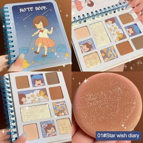 6 Colors Eyeshadow Manga Girl Series Diary Eyeshadow Palette Matte Natural Color Modification Eye Shadow Cosmetic TSLM1
