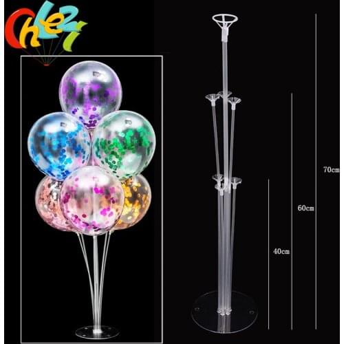 7 Tubes Balloons Stand Balloon Holder Column Wedding Party Decoration Baloon Kids Birthday Party Balons Baby Shower Supplie