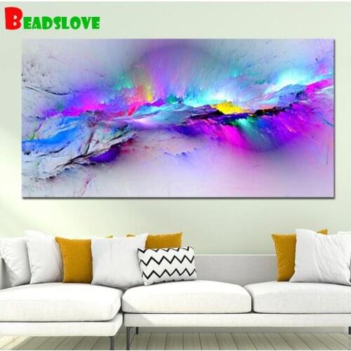 Large diamond painting Colorful Clouds Abstract lines 5d diy diamond embroidery full square round drill 3 d diamond mosaic