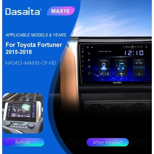 Dasaita 9" 1 Din Android 10 Car Radio Stereo for Toyota Fortuner 2016 2017 2018 GPS Multimedia IPS 1280*720 HD with Carplay DSP