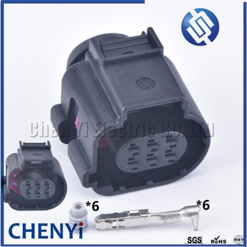 1 set 6 Pin 1.5 series female Automotive waterproof connector 4H0973713D for VW Audi 4H0 973 713D