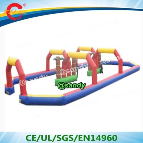 Free air ship to door,Inflatable cars Race track,sport game air racing Track carnival game Inflatable Race Car Circuit