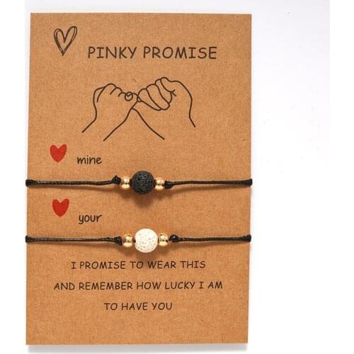 2PCS/Set Friendship Charm Couples Bracelet Volcanic Stone Sunflower Infinity Love Woven Bead Bracelet Women Lucky Wish Jewelry
