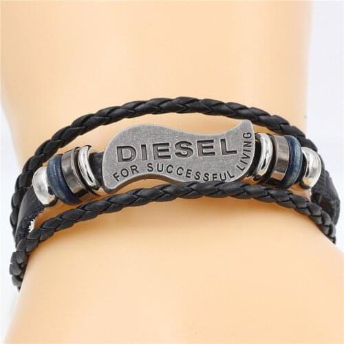 Bracelet Multilayer Men Casual Fashion Braided Leather Bracelets for Women Wood Bead Bracelet Punk Rock Men Bracelet Jewelry