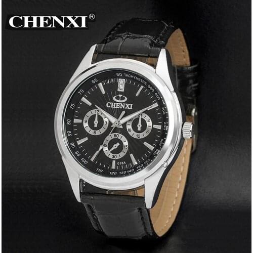 Мужские часы с кожаным ремешком Chenxi China At AliExpress