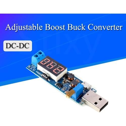 DC-DC 5V to 3.5V / 12V USB Step UP / Down Power Supply Module Adjustable Boost Buck Converter Out DC 1.2V-24V