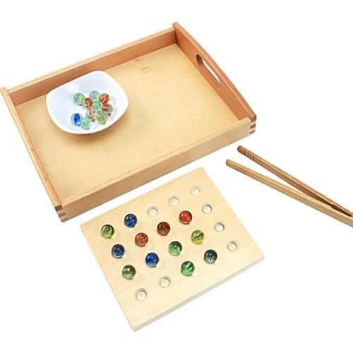 Toddlers Montessori Egg Clip Marbles Game Daily Basical Practical Teaching Aids Early Educational Fine Cultivation Toys 3 Years
