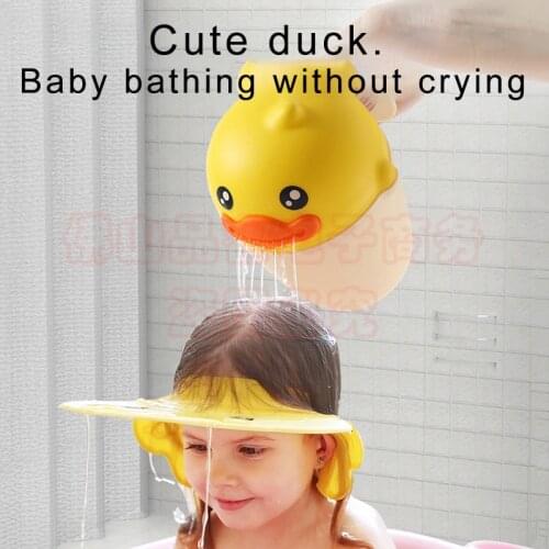 Baby Shampoo Artifact Ear Protection Shampoo Cap Adjustable Toddler Waterproof Bathing Shampoo Cap Shower Cap Baby Spoon