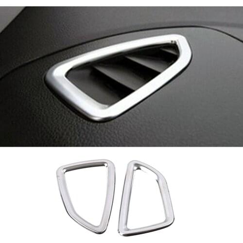 For Hyundai Tucson 2015-2018 Dashboard Air Conditioner AC Outlet Vent Frame Cover Trim Stainless Steel Sticker