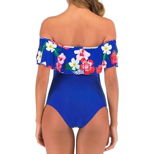 Hot Selling Hot Selling 2021 New Sexier Off The Shoulder Swimwear Women Swimsuit Female Bathing Suit Ruffle Monokini Swim Wear
