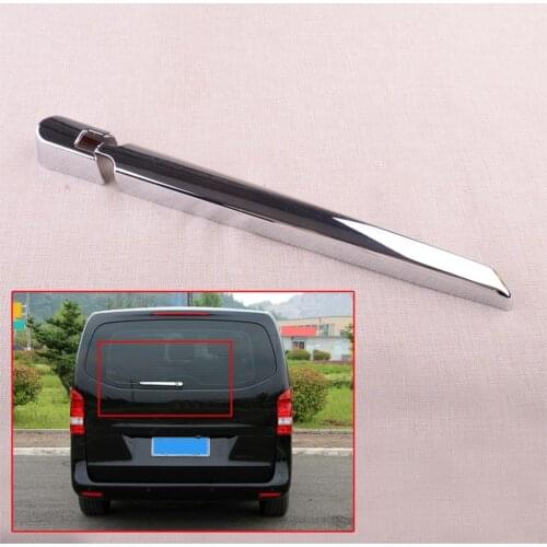 2pcs Car ABS Chrome Rear Tail Trunk Window Rain Wiper Garnish Trim fit for Mercedes-Benz Vito W447 2014 2015 2016 2017 2018 2019