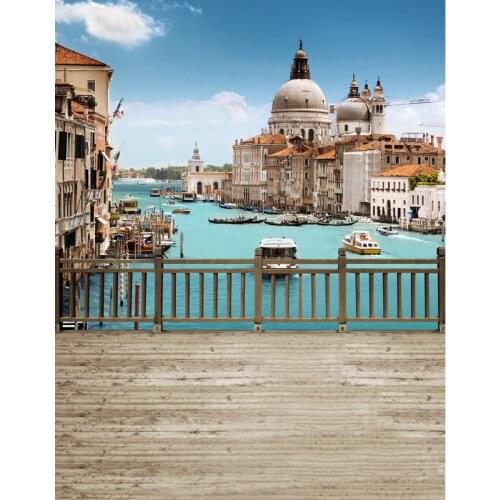 Italy Venice water city backgrounds photo portrait vinyl wedding photography backdrops in photo studio props photophone S-2176