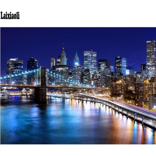 Full square round diamond 5D DIY diamond embroidery Bridge scenery diamond painting Cross Stitch Rhinestone mosaic home decor