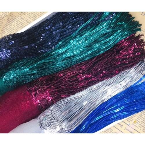 10 Yards 20cm Colorful Sequin Shiny Tassel Lace Trim Ribbon Fringe Diy Handmade Dance Performance Stage Costume Curtain Decor