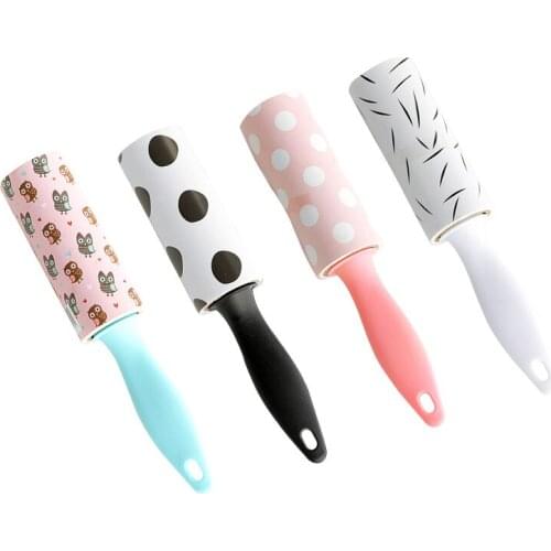 Clothes Coat Sticky Lint Roller Dog Pet Hair Remover Mini Portable Cleaning Device JAN88