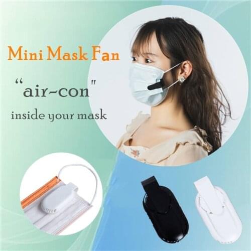 Reusable Breathable USB Charge Portable Fan For Face Mask Mini Summer Cooling Mask Fan 300mAh Brushless Motor High Quality