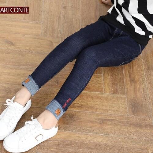 Fashion Girls Denim Pants 2020 Girl Skinny Jeans Teenage Girl Denim Jeans Pants Children Legging Trousers Kids Denim Pants