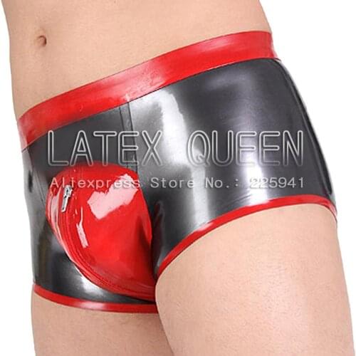 Latest rubber shorts with zip