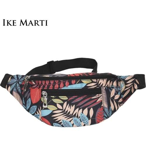 New Women Men Outdoor Sports Bum Hip Bag Mobile Phone Pocket Men Belt Bag Maple Leaf Printing Banana Waist Bag Fanny Pac