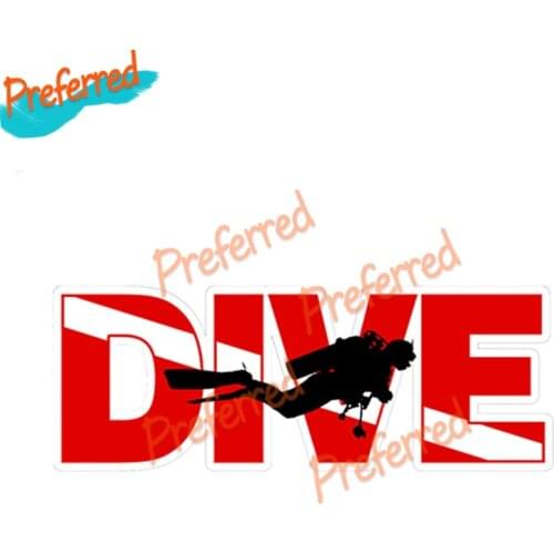 Scuba Dive Flag Decal Motocross Racing Laptop Helmet Trunk Wall Vinyl Car Sticker Die Cutting Waterproof PVC