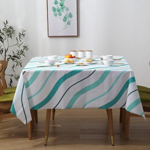 Nordic striped printed PEVA tablecloth oil-resistant tablecloth waterproof disposable table cloth tablecloth oil-proof table mat