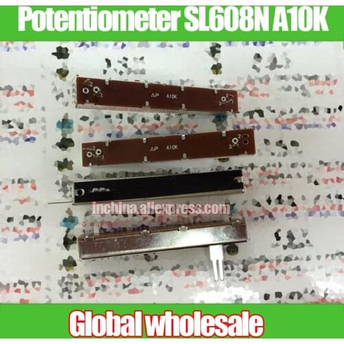 1pcs 88mm Mixer Straight Slide Potentiometer SL608N A10K / Single Linkage Mono Fader Length 20MM / A6