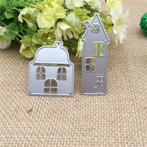 2pcs House Metal Cutting Dies Stencil DIY Diary Paper Card Scrapbooking Album