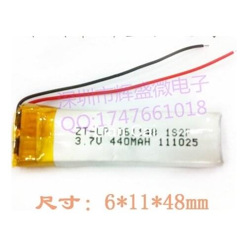 3.7 V 601148 061148P 601148P 3.7V with protection board , used for bluetooth MP3,MP4 lithium battery