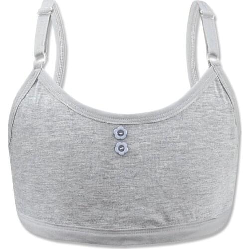 5pcs/Lot Girls Bra Breathable Teenager Bras for Kids Adolescente Lingerie Solid Color Teen Vest Girls Tube Tops Underwear