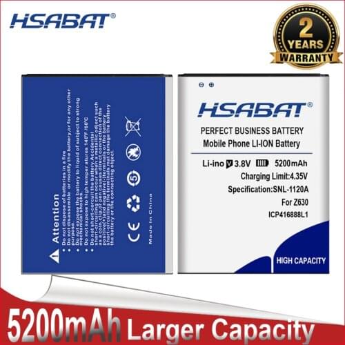 HSABAT 0 Cycle 5200mAh Battery for Acer ICP416888L1 Z630 T03 T04 Z630S BAT-T11 High Quality Mobile Phone Replacement Accumulator