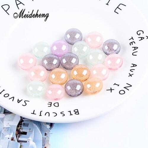 Acrylic Transparent UV Snow Bubble beads Single hole Multicolor Hair ornament jewelry accessories handmade materials gifts
