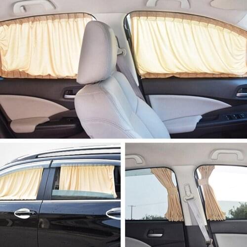 4Pcs/Set Car Curtain Anti-UV Side Window Sunshades Shield Sliding Mesh Car Curtain Protection Cover Car Interior for Cars SUV