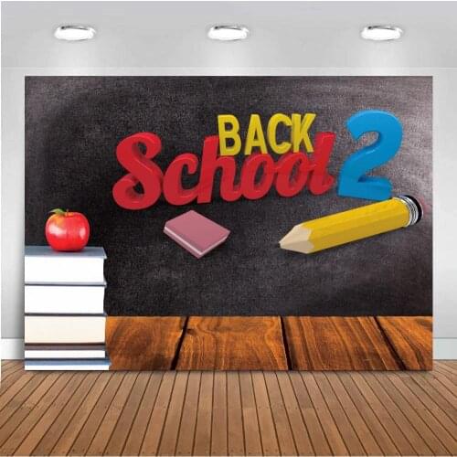 Back To School Blackboard Photography Background Children Booknote Pencil Decoration Classmate Party Vinyl Backdrops Poster