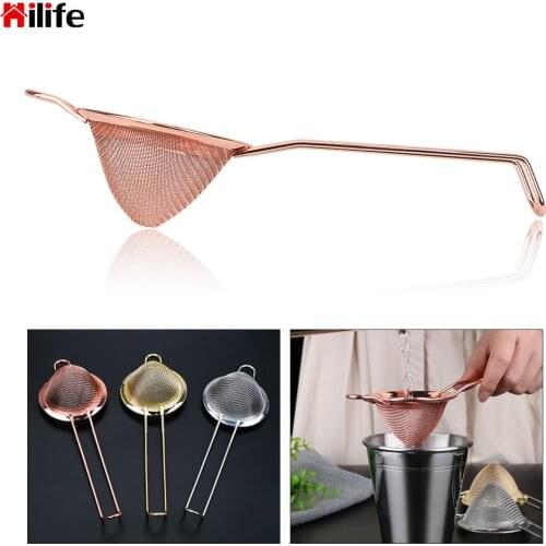 Bar Tools For Removing Bits From Juice Cocktail Strainer Stainless Steel Wire Fine Mesh Strainer Flour Colander Sifter