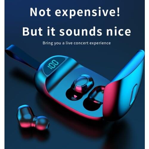 TWS Bluetooth Earphones Wireless Sports Headphones HIFI Sound Waterproof Earbuds Headsets With Microphone Display Charging Box