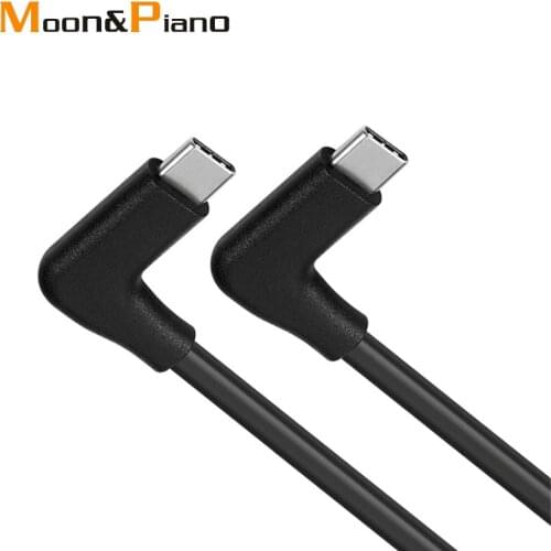 Double Type-c Cable Type-C To Type-c 5A Fast Charging PD 100W Wire Right Angle USB C Male to Male Cord For Laptop Tablet