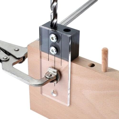Dowel Jig Acrylic Hardened Steel Pocket Hole Jig 1/4 Inch Drill Guide Locator F12 20 dropship