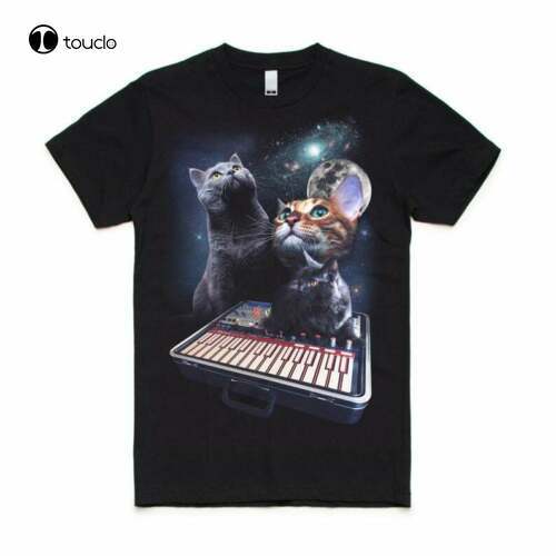 Hot Cats On Synthesizers In Space Buchla Music Easel Gift Men Women T-Shirt Tee Shirt